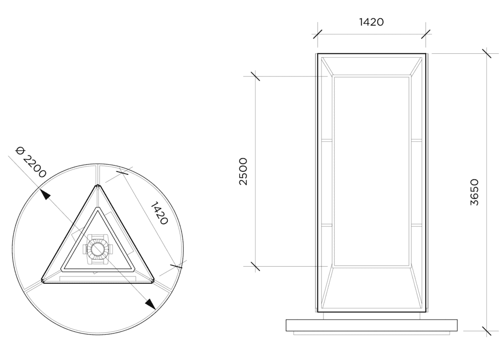 Architectural Drawing of a Plinth for the About Us project